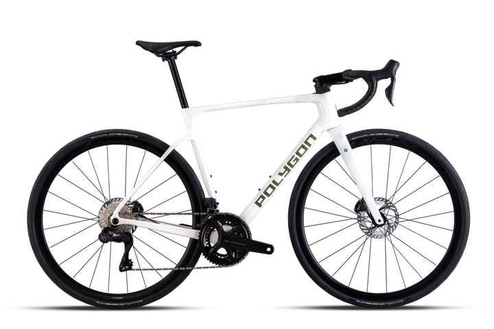 Polygon Strattos 8 Di2 White Gloss – Bicicleta de ruta endurance de carbono con Shimano Ultegra Di2 12V