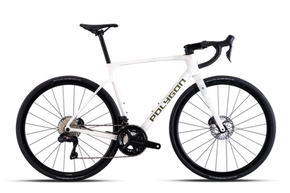Polygon Strattos 8 Di2 White Gloss – Bicicleta de ruta endurance de carbono con Shimano Ultegra Di2 12V