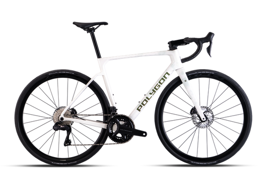 Polygon Strattos 8 Di2 White Gloss – Bicicleta de ruta endurance de carbono con Shimano Ultegra Di2 12V