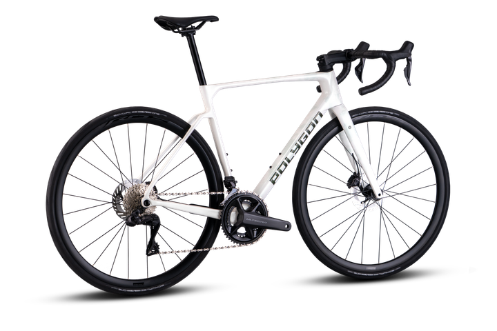 Polygon Strattos 8 Di2 White Gloss – Bicicleta de ruta endurance de carbono con Shimano Ultegra Di2 12V