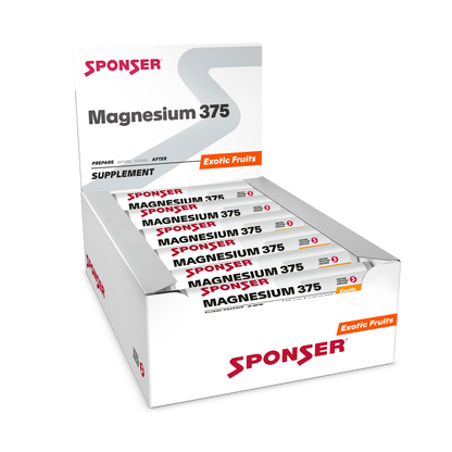 Sponser Magnesium - Tubo de Magnesio Líquido + Vitaminas 375mg. Evita Calambres (1u / 10u / caja 30u)