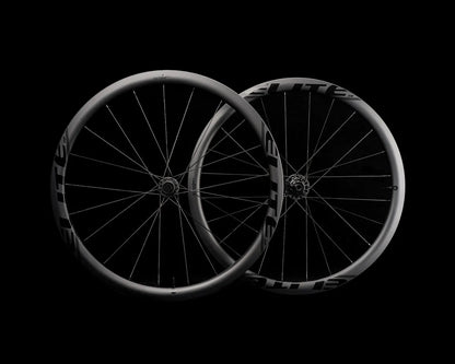 Elite Wheels Marvel 38D - Juego de Ruedas Ruta Perfil 38 (Carbono, Freno Disco) [No incluye Núcleo]