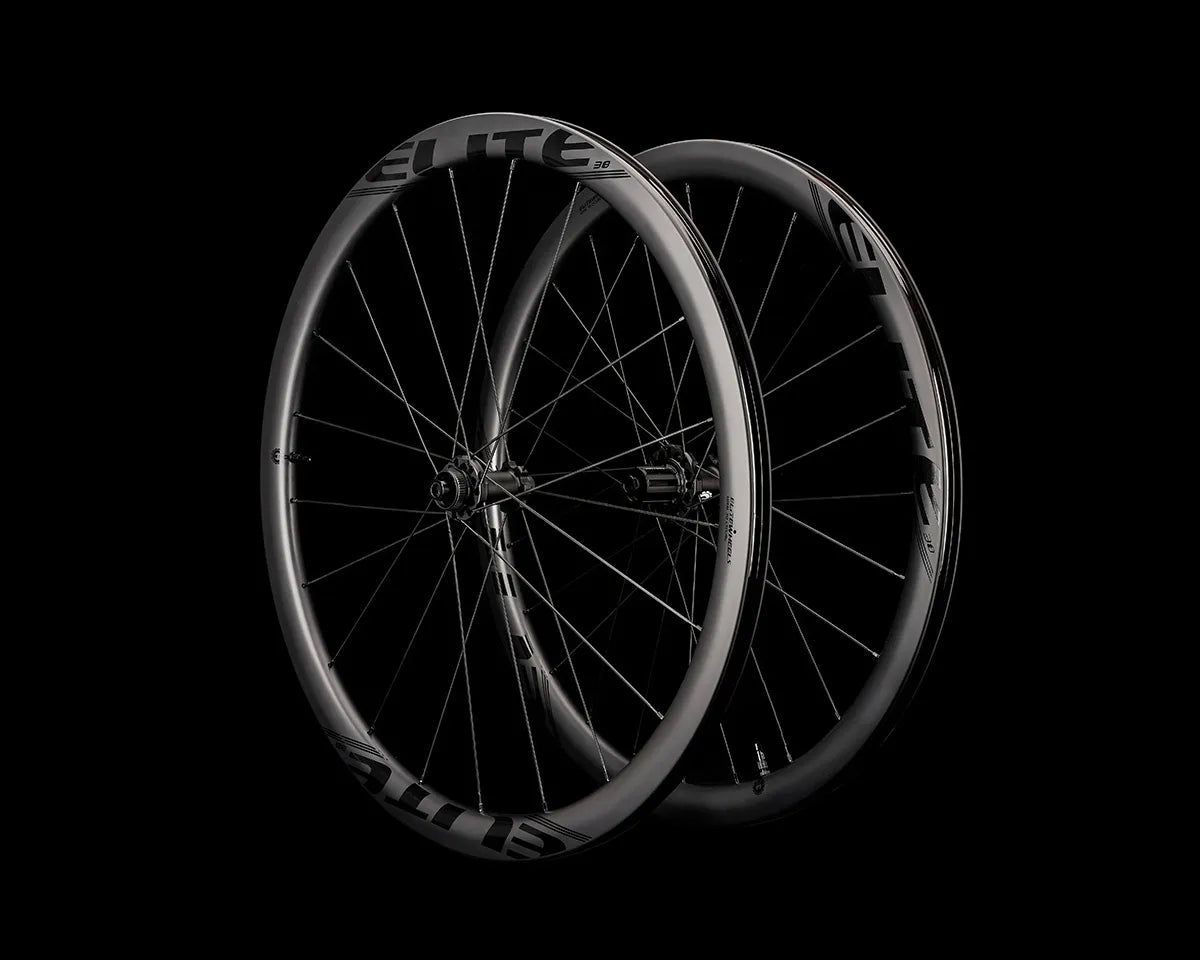 Elite Wheels Marvel 38D - Juego de Ruedas Ruta Perfil 38 (Carbono, Freno Disco) [No incluye Núcleo]