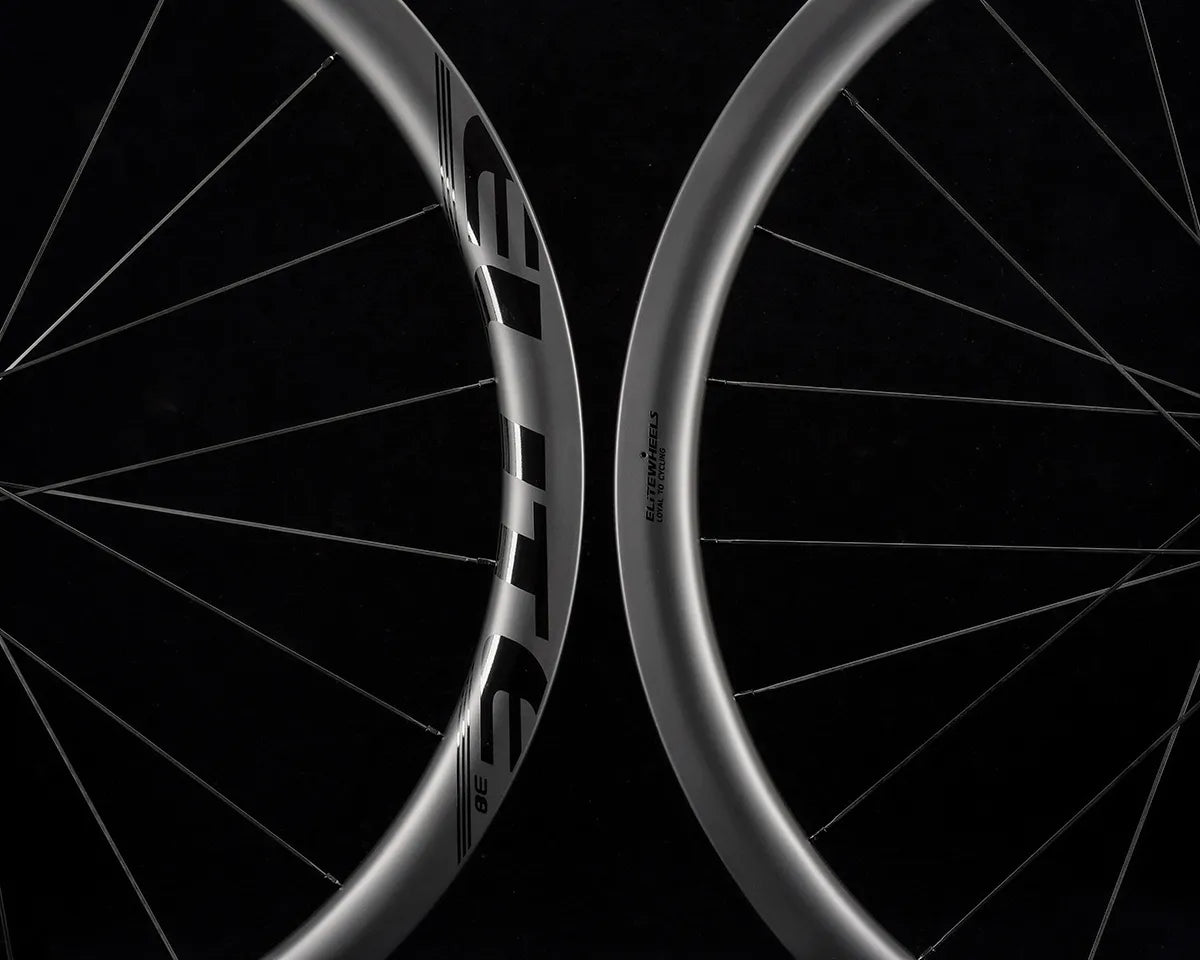 Elite Wheels Marvel 38D - Juego de Ruedas Ruta Perfil 38 (Carbono, Freno Disco) [No incluye Núcleo]