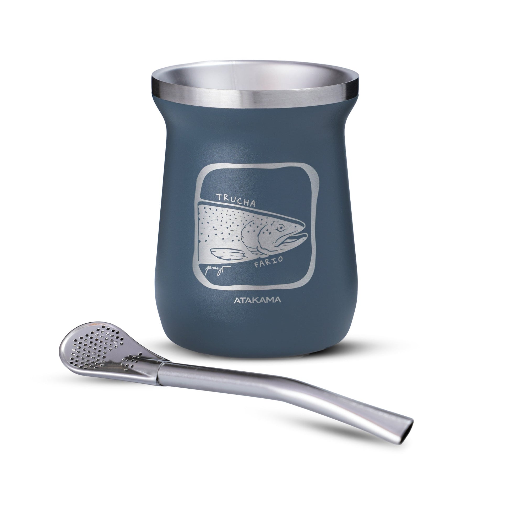 Matera térmica Trucha Fario 160 ml Azul - Atakama Outdoor