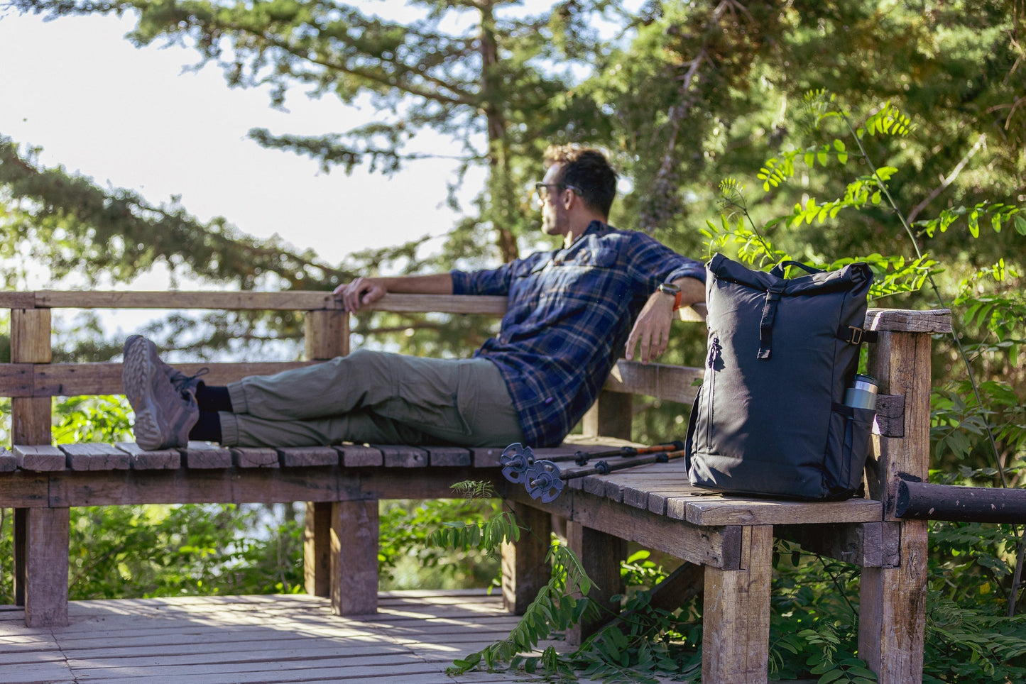 Mochila Roll On Top Carbon Black