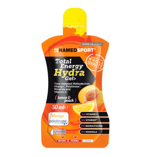Caja de 32 Geles Named Sport Total Energy Hydra Lemon&peach (50 ml)