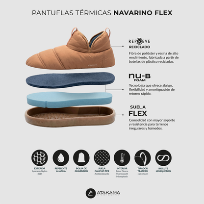 Atakama Outdoor Navarino FLEX – Pantufla térmica de caña alta verde