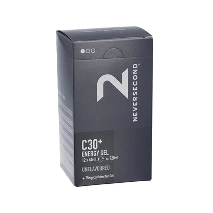 Caja de 12 Geles Neversecond C30+ Con Cafeina (60g) (4 Sabores)
