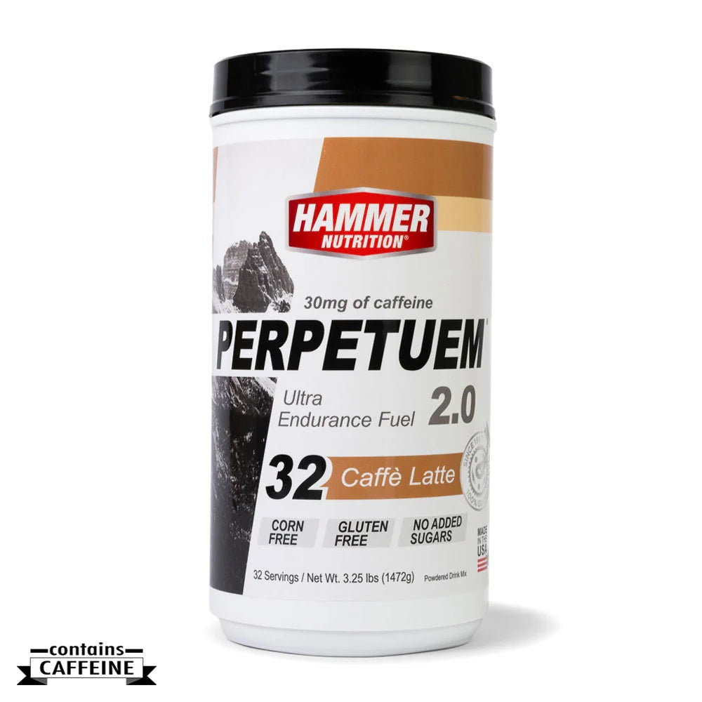 Hammer Nutrition Perpetuem 2.0 – Bebida deportiva para salidas largas (32 porciones o porción individual, 4 sabores)
