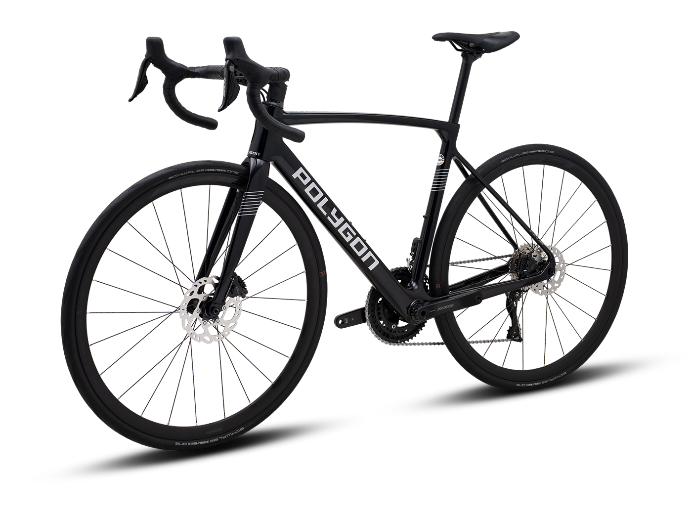 Polygon Strattos Carbon S7X Black- Bicicleta Ruta Escalada 105 Di2 12V (negro)