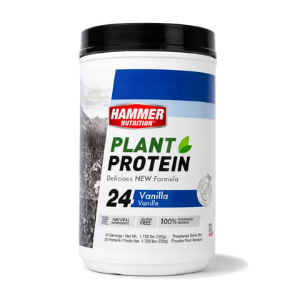 Hammer Nutrition Proteína vegetal – Proteína en polvo de seis fuentes vegetales (24 porciones, 2 sabores)