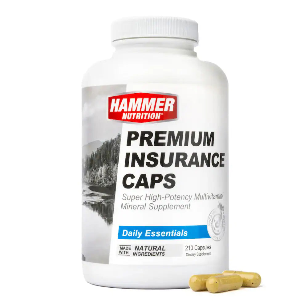 Hammer Nutrition Premium Insurance Caps – Multivitamínico y multimineral en cápsulas (2 presentaciones)