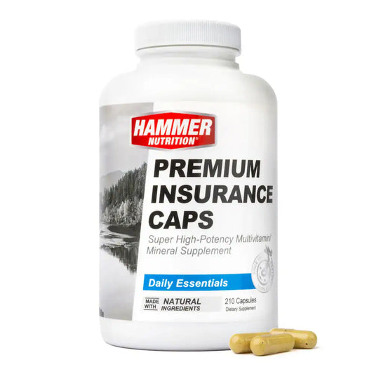 Hammer Nutrition Premium Insurance Caps – Multivitamínico y multimineral en cápsulas (2 presentaciones)