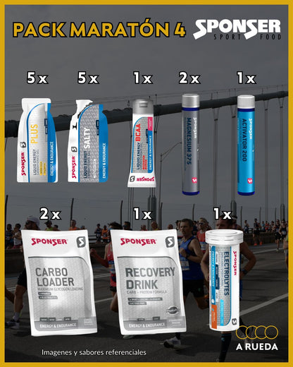 Pack Maratón 4: Full Sponser. Geles + Electrolítos + Suplementos clave