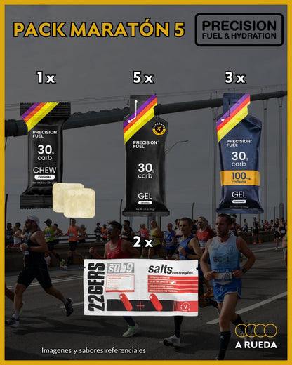 Pack Maratón 5: Mix de Geles Precision Fuel 30g + Sales