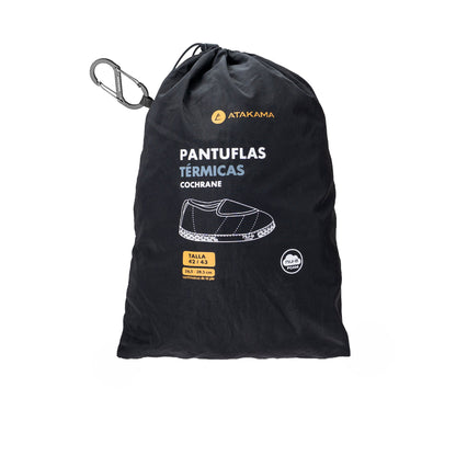 Atakama Outdoor Cochrane FLEX – Pantufla térmica con velcro negro