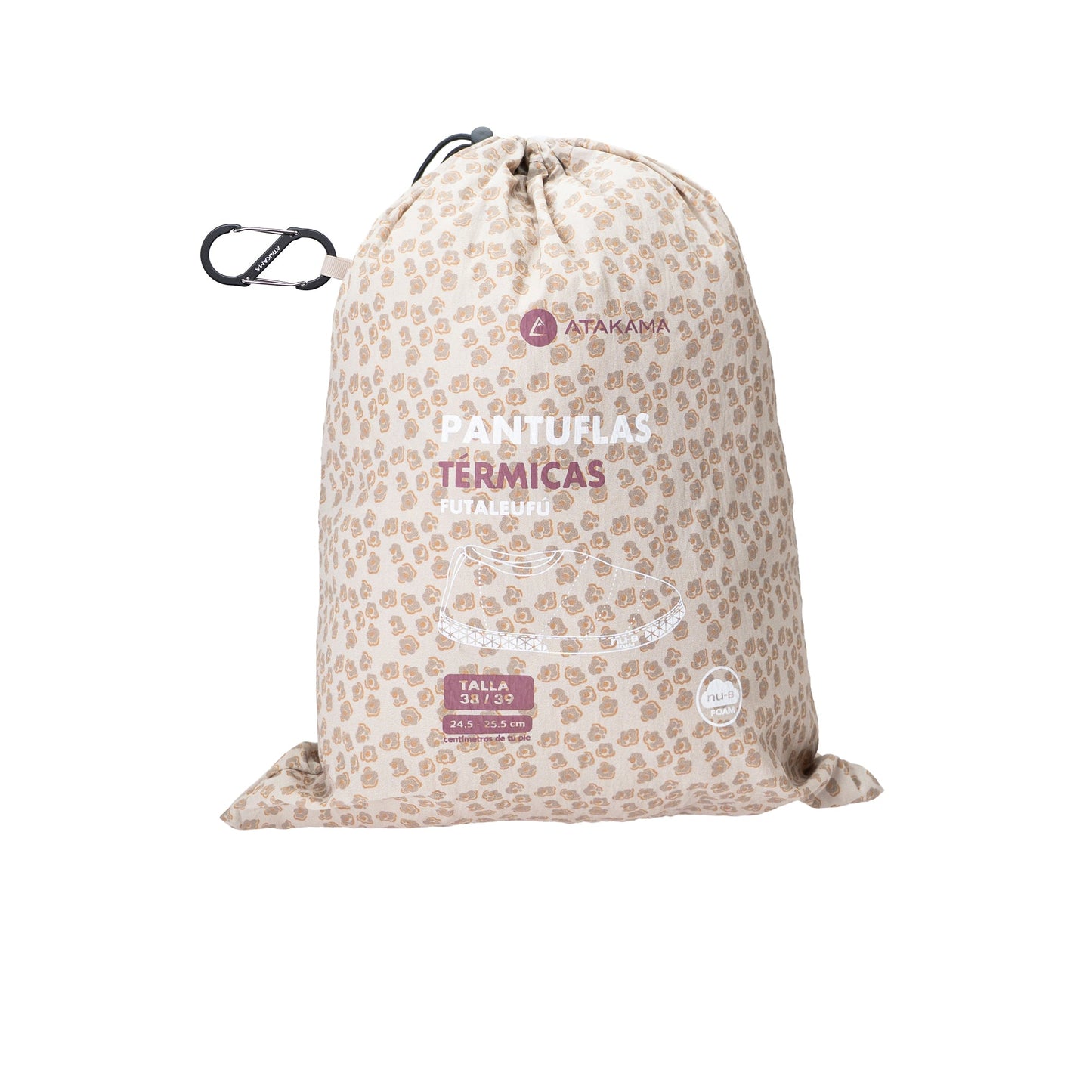 Atakama Outdoor Futaleufú FLEX – Pantufla térmica con talón print beige