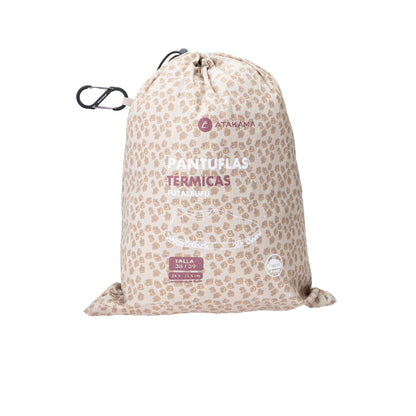 Atakama Outdoor Futaleufú FLEX – Pantufla térmica con talón print beige