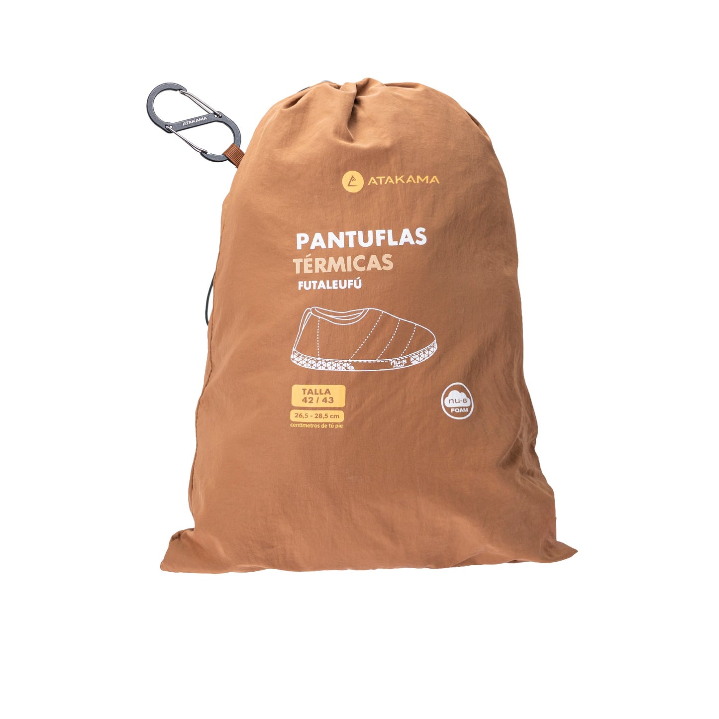 Atakama Outdoor Futaleufú FLEX – Pantufla térmica con talón café caramelo