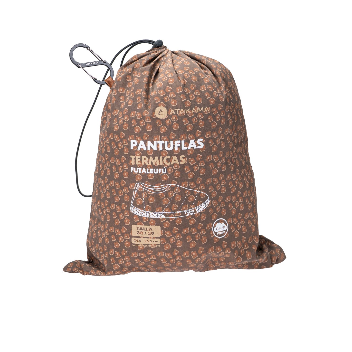 Atakama Outdoor Futaleufú FLEX – Pantufla térmica con talón café print