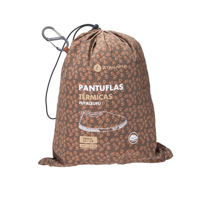 Atakama Outdoor Futaleufú FLEX – Pantufla térmica con talón café print