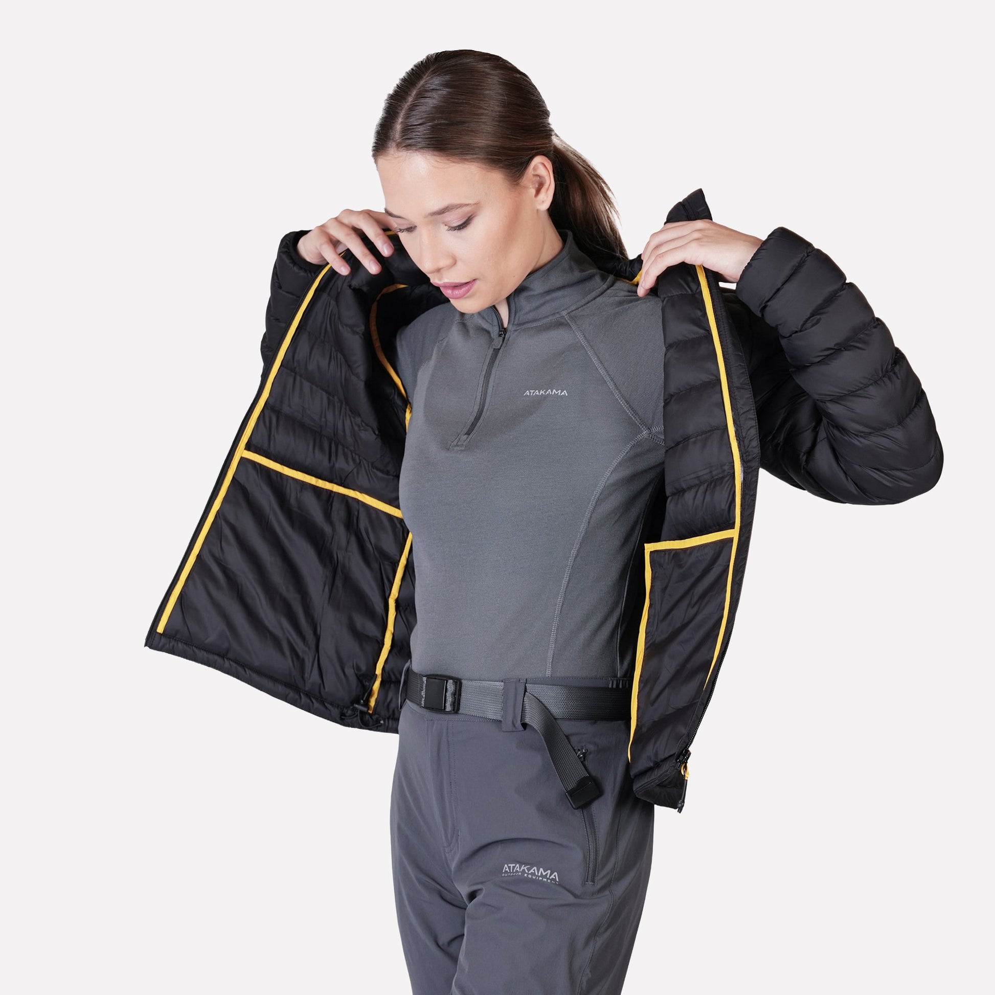 Parka Térmica Mujer Nómada Negro - Atakama Outdoor