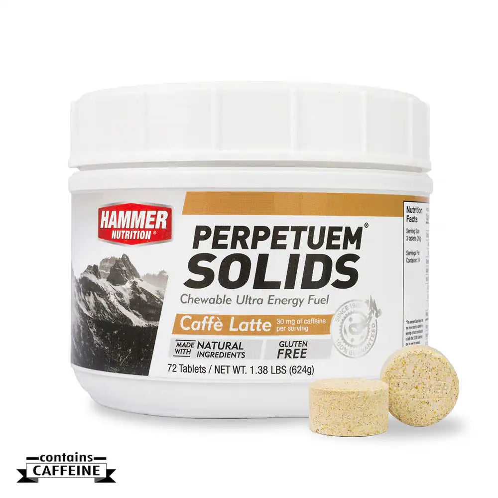 Hammer Nutrition Perpetuem Solids – Tabletas masticables de energía (6 o 72 tabletas, 4 sabores)