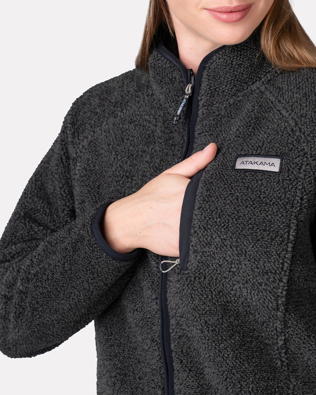 Atakama Outdoor Ventoff Patagón – Polar cortaviento de mujer negro