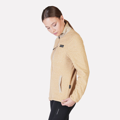 Polar Texturado Mujer Ventisquero Full Zip Beige - Atakama Outdoor