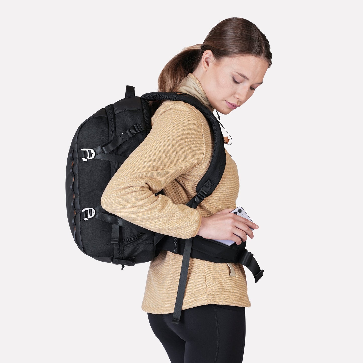 Polar Texturado Mujer Ventisquero Full Zip Beige - Atakama Outdoor