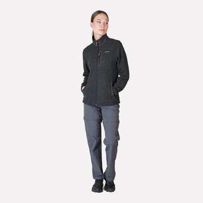 Polar Texturado Mujer Ventisquero Full Zip Gris - Atakama Outdoor