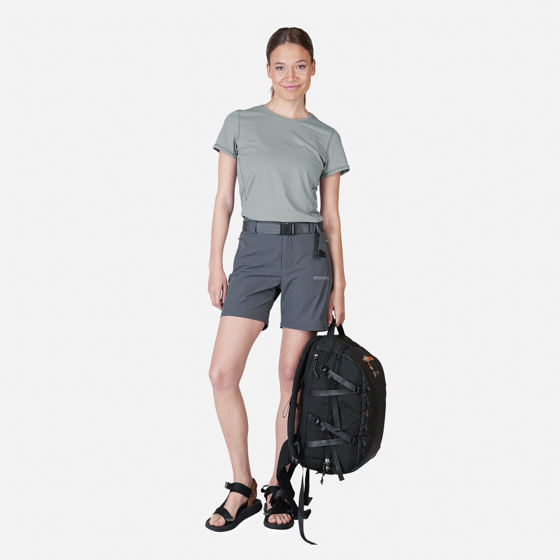 Polera Deportiva Mujer Dinámica Dry Core Gris - Atakama Outdoor