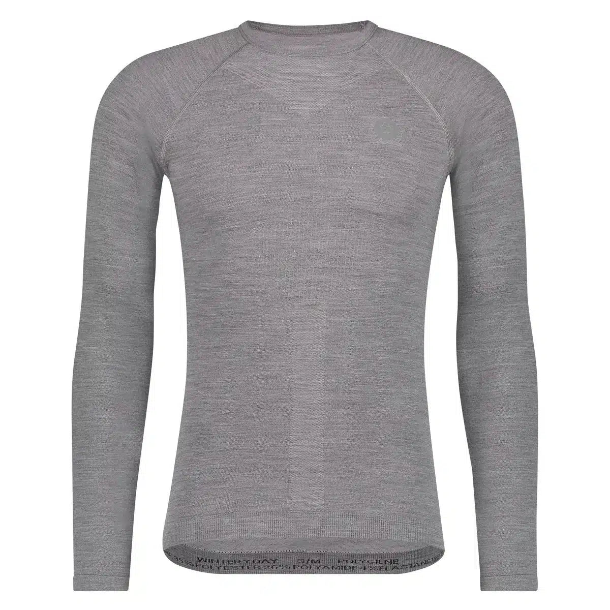Baselayer merino manga larga AGU Winterday gris primera capa vista frontal