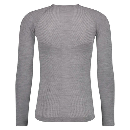 Baselayer merino AGU Winterday gris vista trasera ciclismo invierno