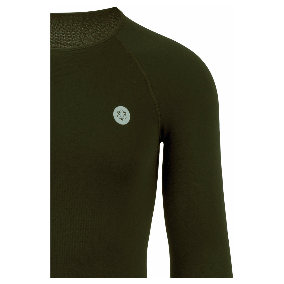 Baselayer manga larga AGU Polygiene verde vista trasera ciclismo