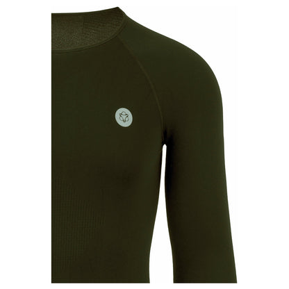 Baselayer manga larga AGU Polygiene verde vista trasera ciclismo