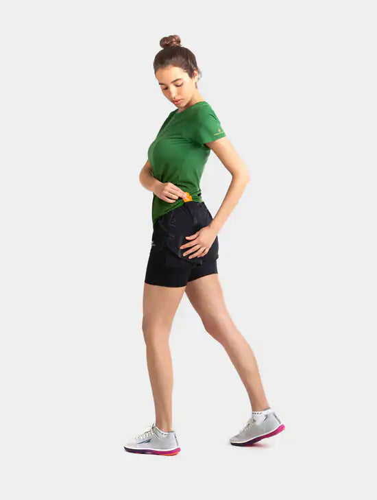 RONHILL Tech Marathon Twin – Short de running para mujer