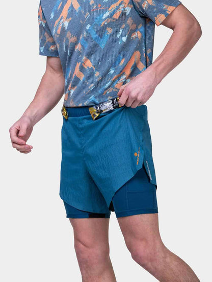 RONHILL Tech Race Twin – Short de running para hombre (2 colores)