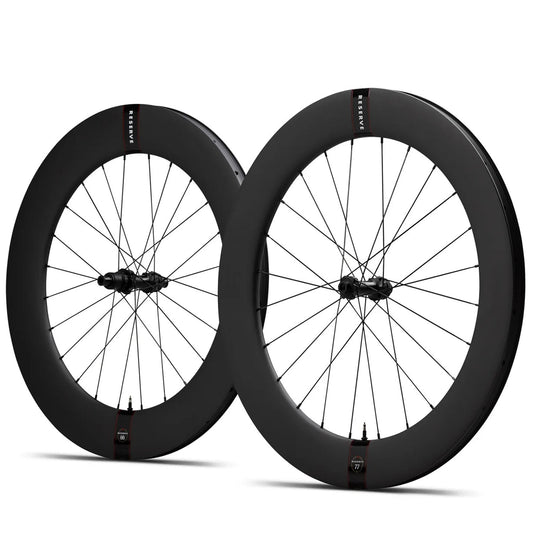 Reserve 77|88 Turbulent Aero – Ruedas de ciclismo y triatlón de carbono Perfil 77/88 maza DT Swiss 240, Freno disco