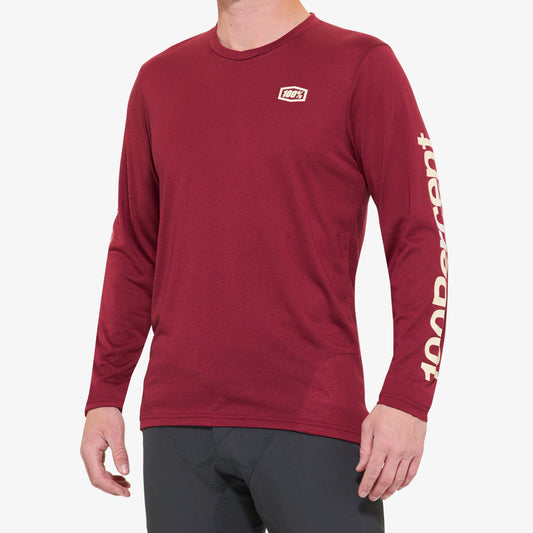 Jersey 100% Airmatic  - Polera MTB manga larga (rojo vino)