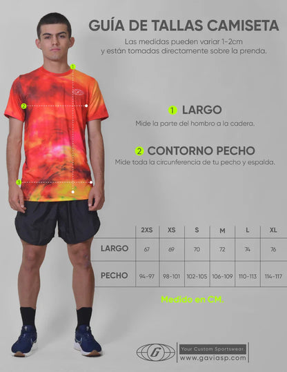 Gavia City Run  - Polera Running Sin Mangas Hombre (Celeste rosado)