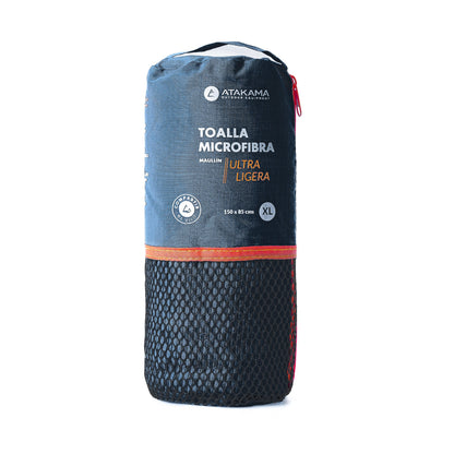 Toalla Microfibra Maullín XL con Imán Azul Marino - Atakama Outdoor