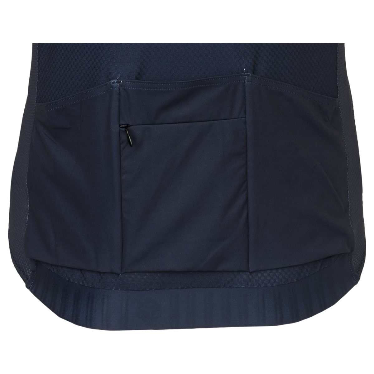 Tricota AGU Six6 High Summer IV azul detalle cuello y cremallera