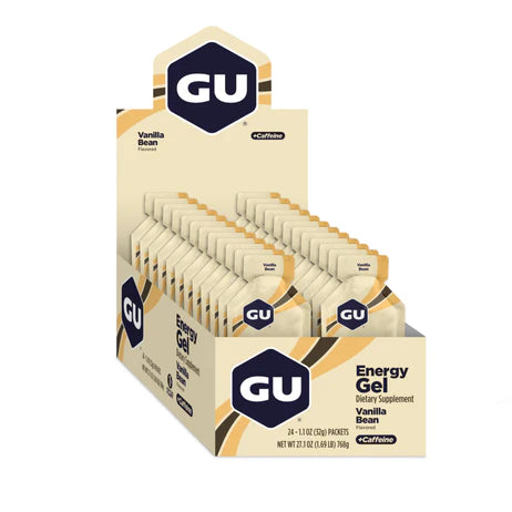 Caja de 24 Geles GU Energy Gel Original 32g Con Cafeína (8 sabores)