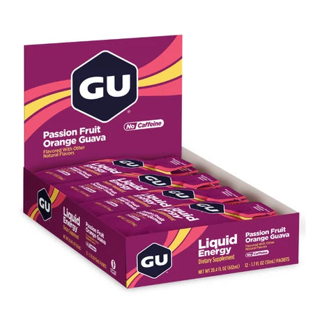 GU Liquid Energy Gel – Caja de 12 geles energéticos líquidos de 60 g (3 sabores)