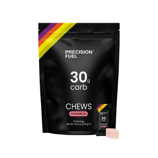 Precision Fuel PF 30 Chew - 15 Sobres de Gomitas energéticas con Carbohidratos (Sabor Watermelon)