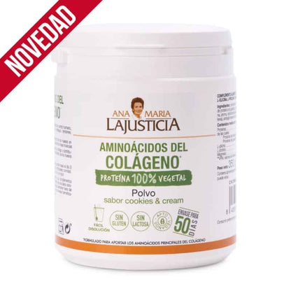 Ana Maria Lajusticia AMINOÁCIDOS DEL COLÁGENO (350 gramos) - Polvo. Sabor cookies and cream