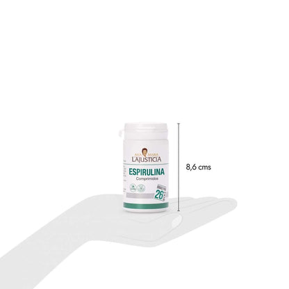 Ana María Lajusticia Espirulina – Alga vegetal rica en proteínas de alto valor biológico y minerales (160 comprimidos).