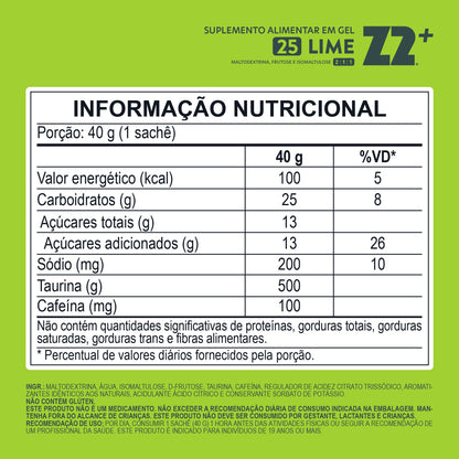 Pack 10un. Energy Gel Z2+ Lime